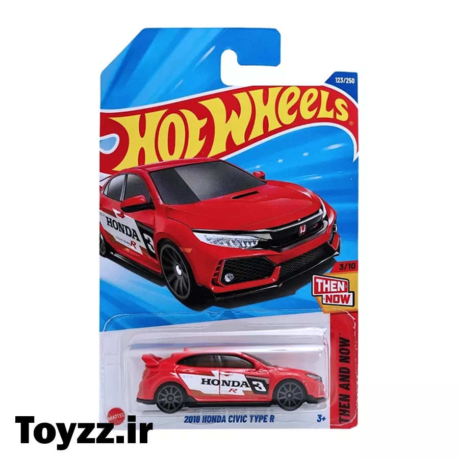 ماکت ماشین هات ویلز مدل 2018 HONDA CIVIC TYPE R سری THEN AND NOW