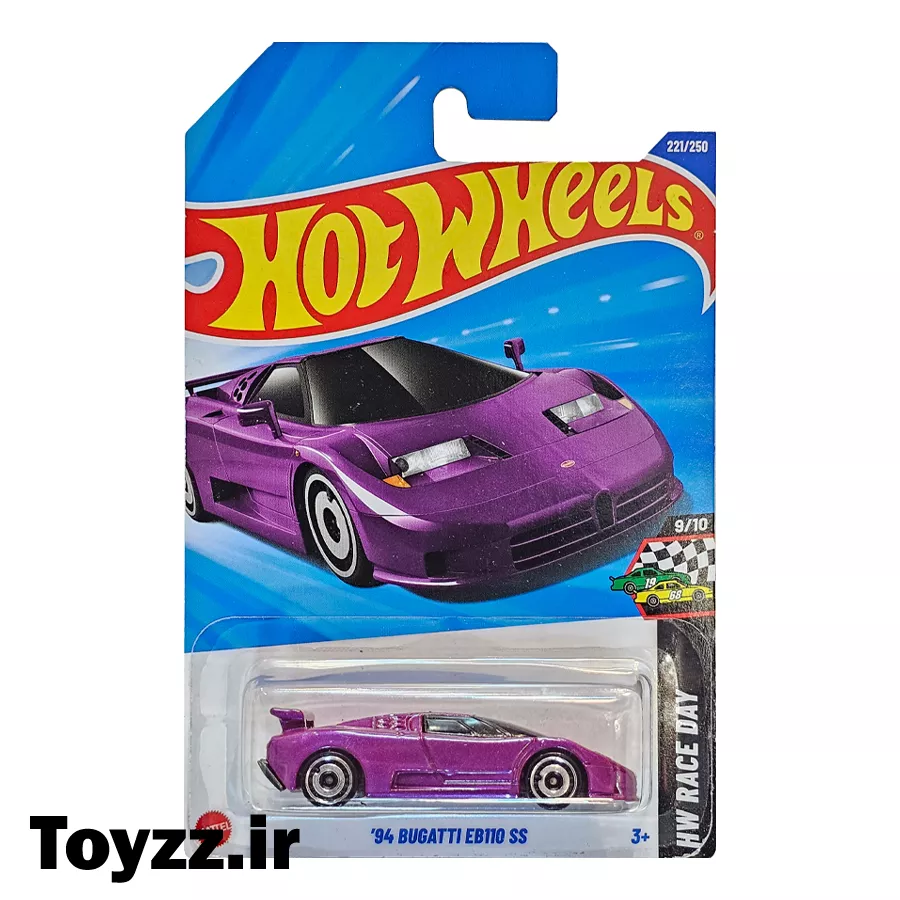 ماکت ماشین هات ویلز مدل 94 BUGATTI EB110 SS سری HW RACE DAY