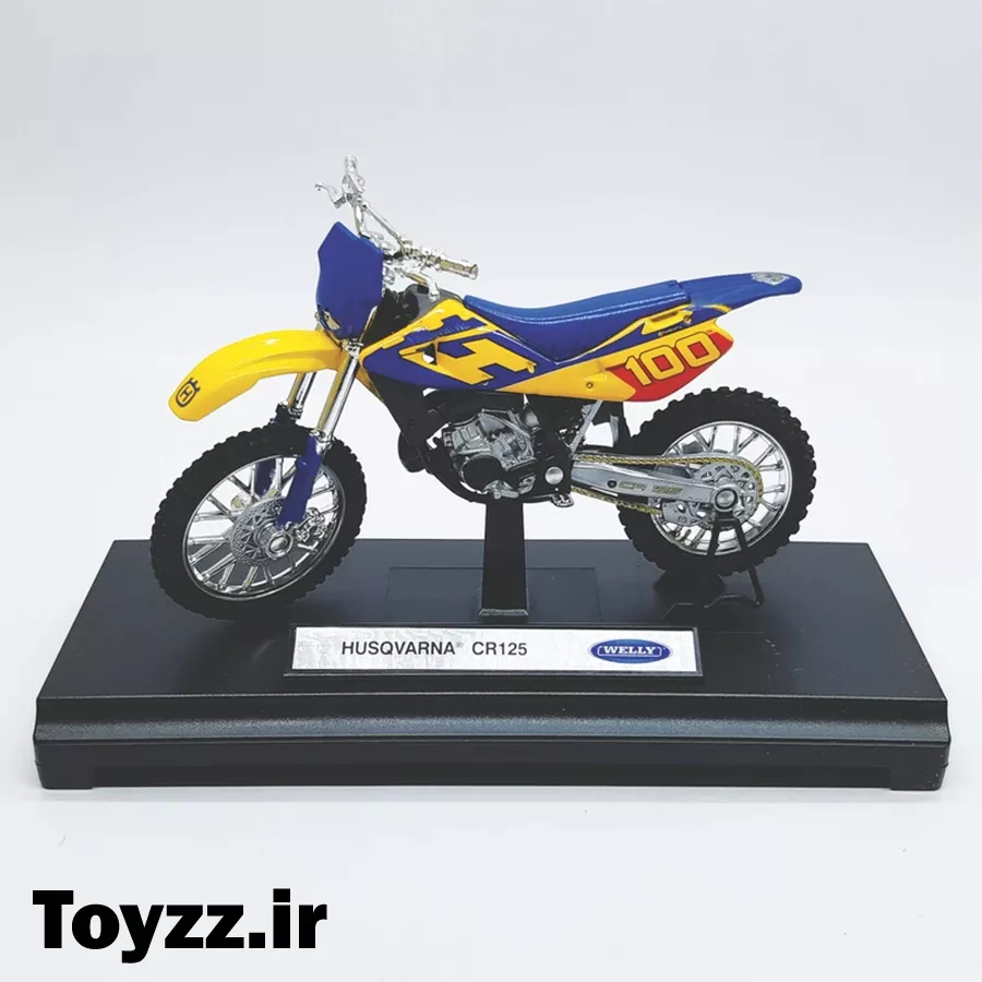 ماکت فلزی موتور تریل برند ویلی مدل HUSQVARNA CR125 14 ماکت فلزی موتور تریل برند ویلی مدل HUSQVARNA CR125