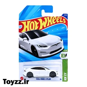 ماکت ماشین هات ویلز مدل TESLA MODEL S PLAID سری HW EV سفید