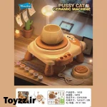 اسباب بازی مدل سفالگری طرح گربه کد 1003D