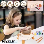 اسباب بازی مدل سفالگری طرح گربه کد 1003D