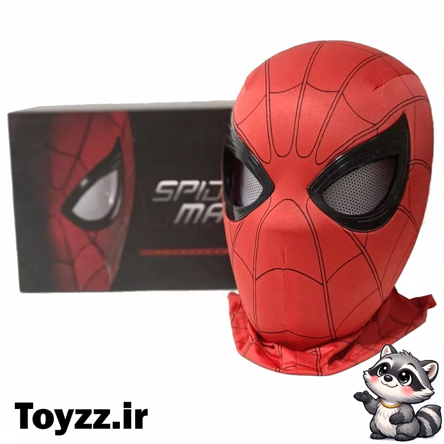 ماسک مرد عنکبوتی چشم متحرک طرح اسپایدرمن کد MK002 جعبه دار
