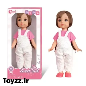 عروسک دختر sweet girl ارتفاع 30cm کد 3_9901 سفید