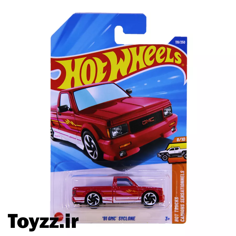 ماکت ماشین هات ویلز مدل 91 GMC SYCLONE سری HOT TRUCKS 8 ماکت ماشین هات ویلز مدل 91 GMC SYCLONE سری HOT TRUCKS