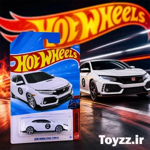 ماکت ماشین هات ویلز 2026 مدل هوندا 2018 HONDA CIVIC TYPE R سری NIGHTSPEED