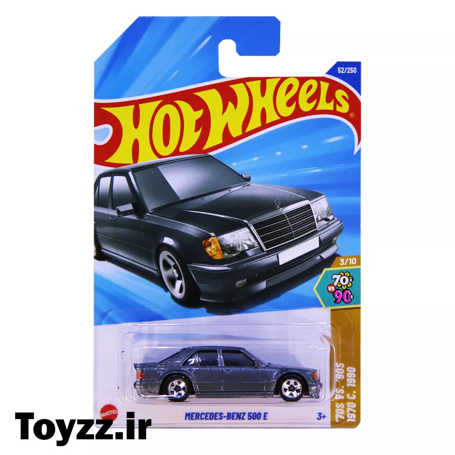 ماکت ماشین هات ویلز مدل مرسدس بزنز MERCEDES BENZ 500 E سری 70S VS 90S 1970 C 1990
