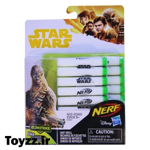 تیر یدک نرف مدل Nerf STAR WARS بسته 14 عددی با قابلیت شب تاب 2 تیر شب تاب نرف مدل Nerf STAR WARS بسته 14 عددی