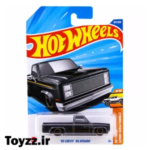 ماکت ماشین هات ویلز طرح چوی مدل 83 CHEVY SILVERADO سری HOT TRUCKS خاکستری