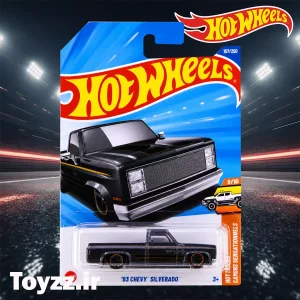 ماکت ماشین هات ویلز طرح چوی مدل 83 CHEVY SILVERADO سری HOT TRUCKS خاکستری
