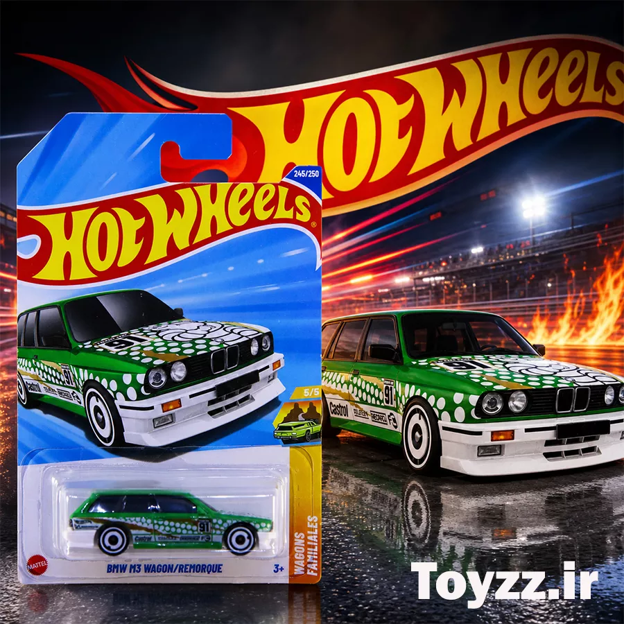 ماکت ماشین هات ویلز مدل BMW M3 WAGON/REMORQUE سری WAGON FAMILIALES 10 ماکت ماشین هات ویلز مدل BMW M3 WAGON/REMORQUE سری WAGON FAMILIALES