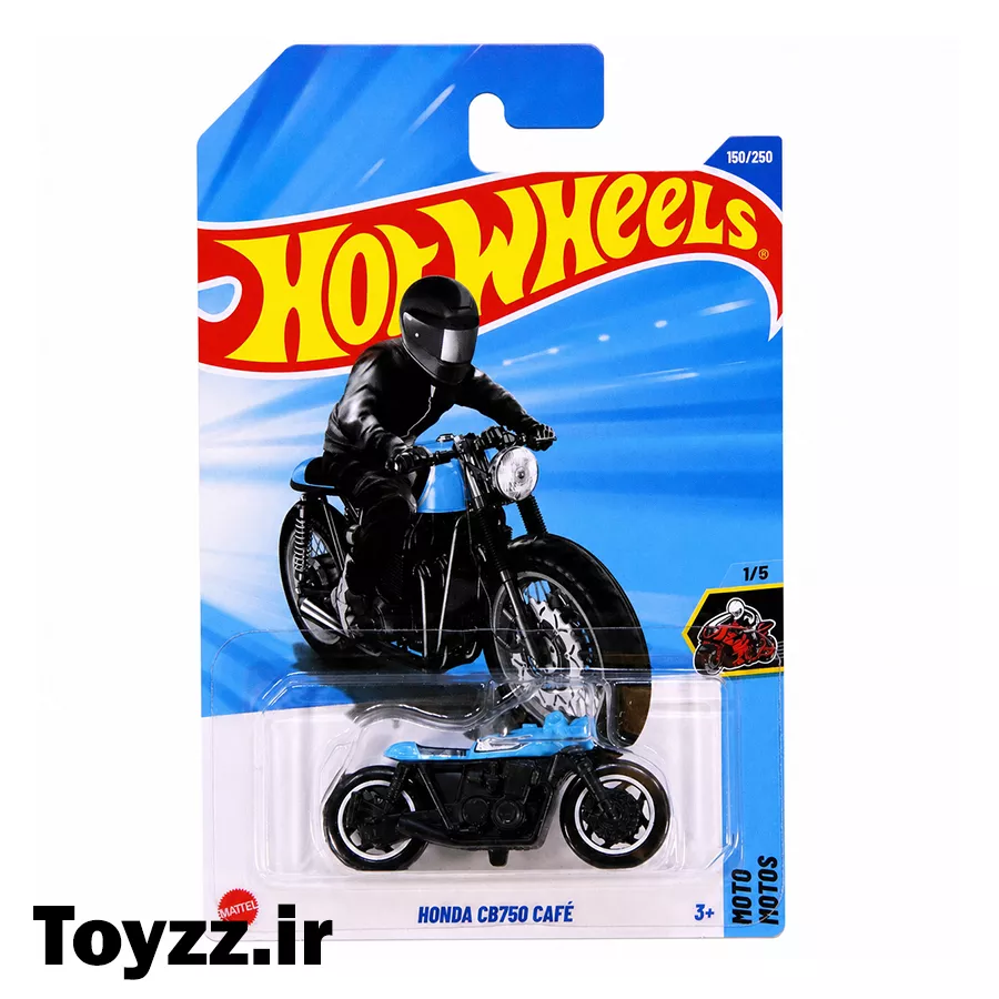 ماکت ماشین هات ویلز طرح هوندا مدل HONDA CB750 CAFE سری MOTO MOTOS