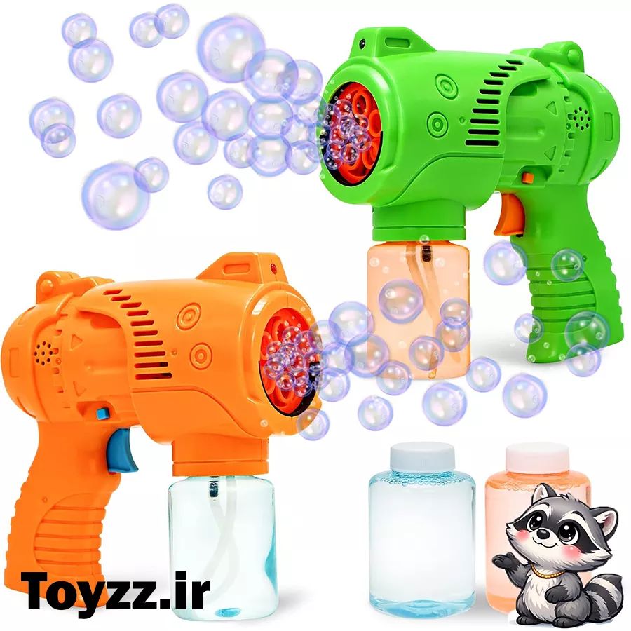 تفنگ حباب ساز موزیکال و چراغدار مدل BUBBLE GUN