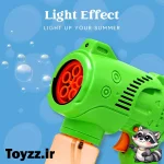 تفنگ حباب ساز موزیکال و چراغدار مدل BUBBLE GUN