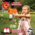 تفنگ حباب ساز موزیکال و چراغدار مدل BUBBLE GUN
