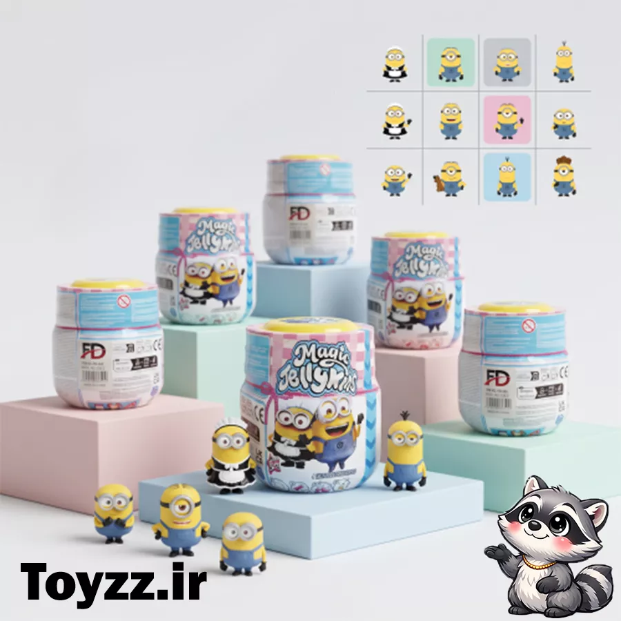بطری جادویی مجیک جلی کینز magic jellykins طرح مینیون ها 6 بطری جادویی مجیک جلی کینز magic jellykins طرح مینیون ها