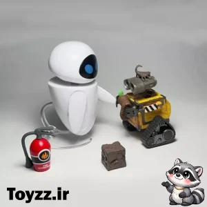اکشن فیگور والی و ایو WALL-E AND EVE برند think way مجموعه 6 عددی