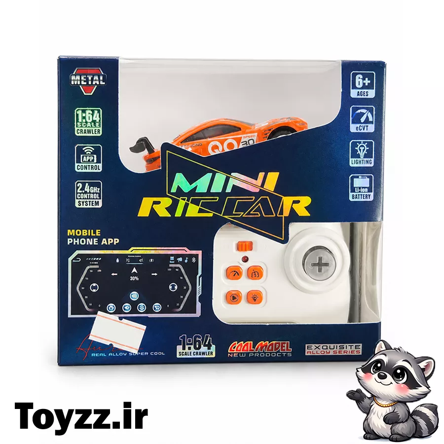 ماشین کنترلی مینی مدل MINI RICCAR کد HG4-102 نارنجی